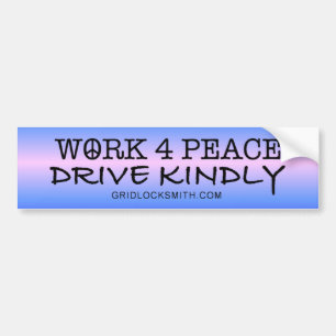 AUTOCOLLANT DE VOITURE WORK4PEACE-DK