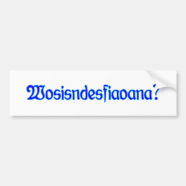 Autocollant De Voiture Wosisndesfiaona Qu'est-ce que cette bavaroise Bavi (Devant)