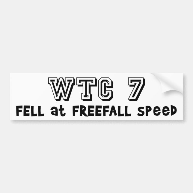 Autocollant De Voiture WTC7 est tombé à la vitesse de chute libre (Devant)