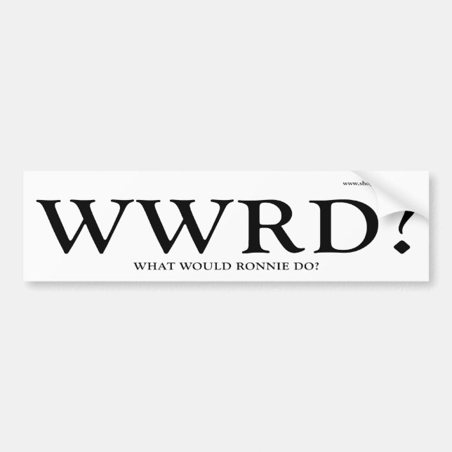 Autocollant De Voiture WWRD - Ce qui Ronnie ferait (Devant)
