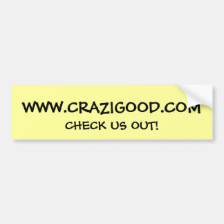 AUTOCOLLANT DE VOITURE WWW.CRAZIGOOD.COM, CONTRÔLE USA !