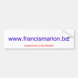 Autocollant De Voiture www.francismarion.biz