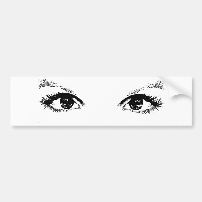 Autocollant De Voiture yeux au beurre noir (Devant)