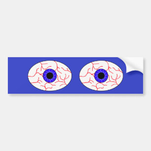 Autocollant De Voiture yeux bleus injectés de sang