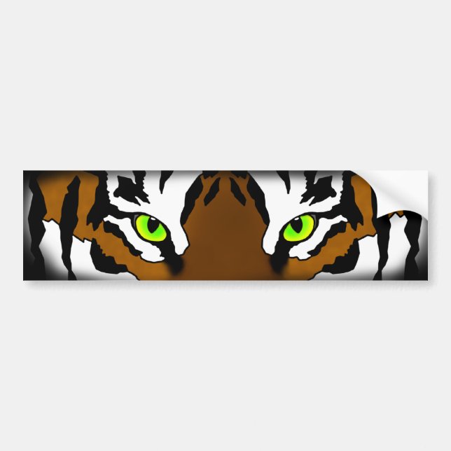 Autocollant De Voiture Yeux de tigre (Devant)