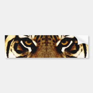 Autocollant De Voiture Yeux d'un tigre