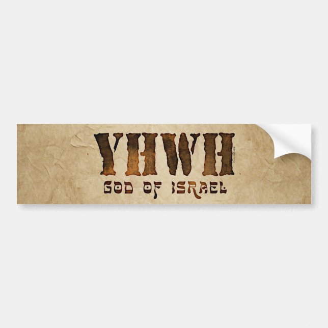 Autocollant De Voiture YHWH Jehovah (Devant)