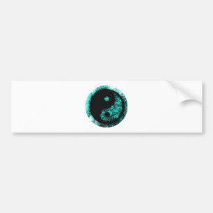 Autocollant De Voiture Yin Yang Cyan Black Le MUSÉE Zazzle Cadeaux