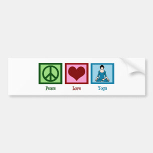 Autocollant De Voiture Yoga d'amour de paix