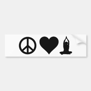 Autocollant De Voiture Yoga d'amour de paix