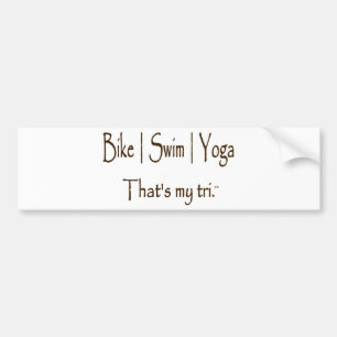 Autocollant De Voiture Yoga du bain   du vélo  