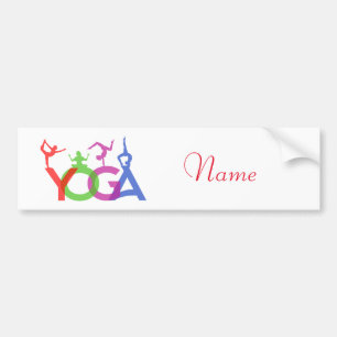 Autocollant De Voiture Yoga Poses Silhouettes Thunder_Cove