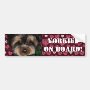 AUTOCOLLANT DE VOITURE YORKIE