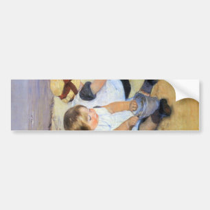 Autocollant De Voiture Young Children Playing on the Beach (Mary Cassatt)