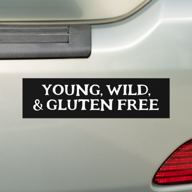 Autocollant De Voiture Young Wild Gluten Libre (En voiture)