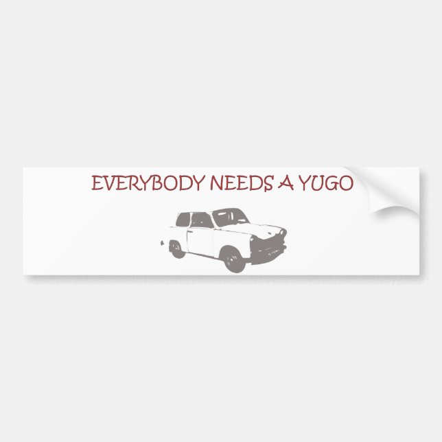 AUTOCOLLANT DE VOITURE YUGO (Devant)