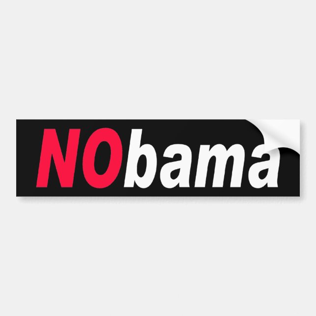 Autocollant De Voiture ZAZZLE NObama2 (Devant)