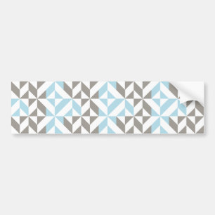Autocollant De Voiture ZigZag géométrique bleu et argent
