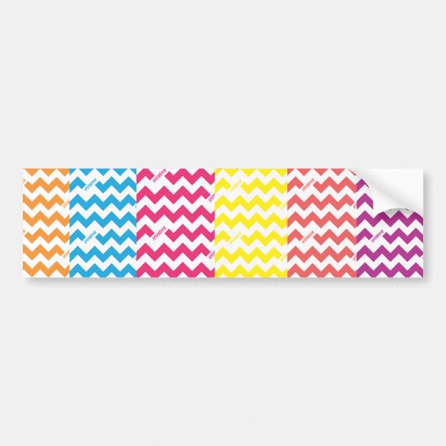 Autocollant De Voiture Zigzag tout (Devant)