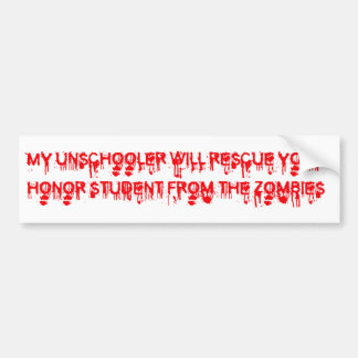 Autocollant De Voiture Zombi Bumpersticker