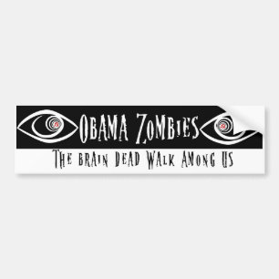 Autocollant De Voiture Zombi d'Obama