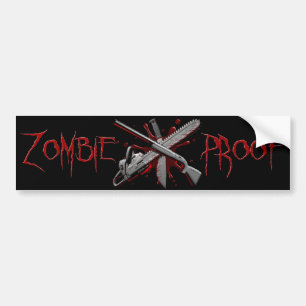 Autocollant De Voiture Zombi-Preuve (noir)