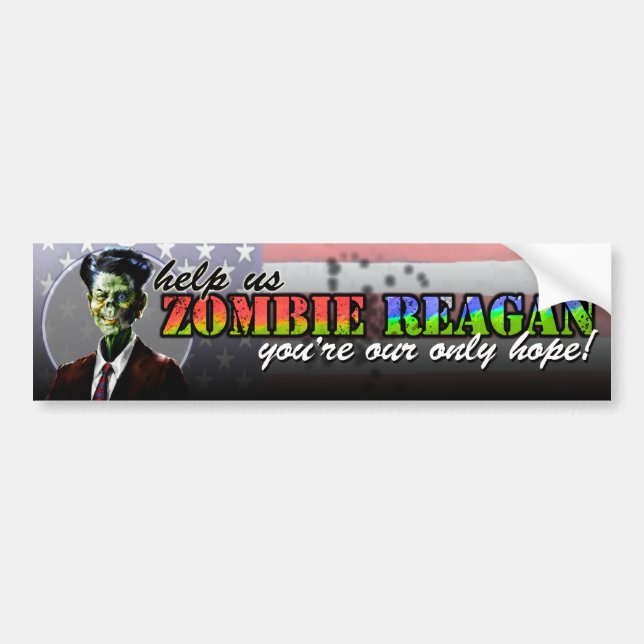 Autocollant De Voiture Zombi Reagan (Devant)
