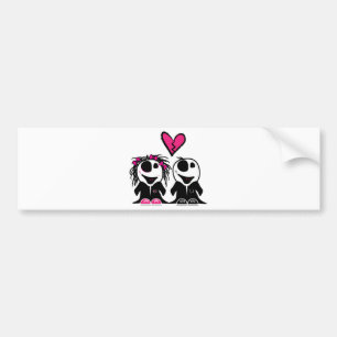 AUTOCOLLANT DE VOITURE ZOMBIE LOVE