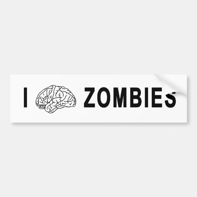 AUTOCOLLANT DE VOITURE [ZOMBIS I DE CERVEAU] (Devant)