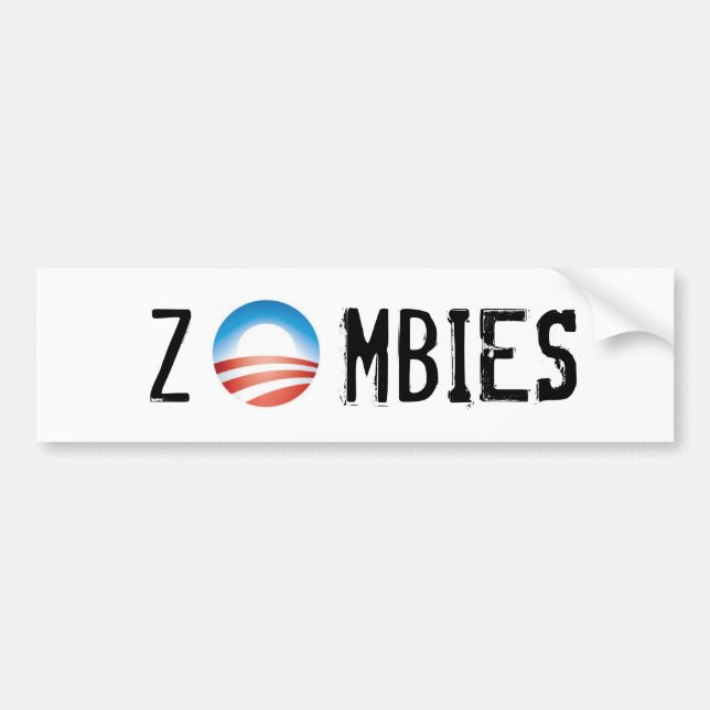 Autocollant De Voiture Zombis - zombis d'Obama (Devant)