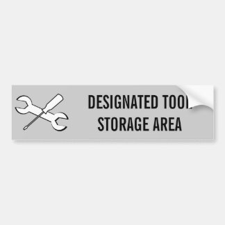 AUTOCOLLANT DE VOITURE ZONE DE STOCKAGE INDIQUÉE D'OUTIL