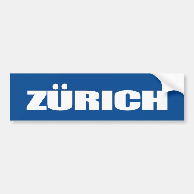 Autocollant De Voiture Zurich (Devant)