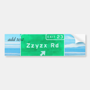 AUTOCOLLANT DE VOITURE ZZYZX RD
