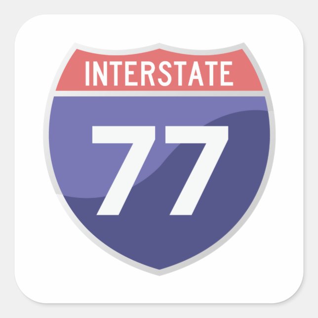 Autocollant de voyage de l'autoroute Interstate 77 (Devant)