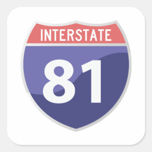 Autocollant de voyage de l'autoroute Interstate 81