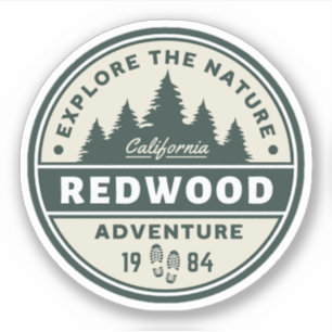 Autocollant de voyage du parc national Redwood