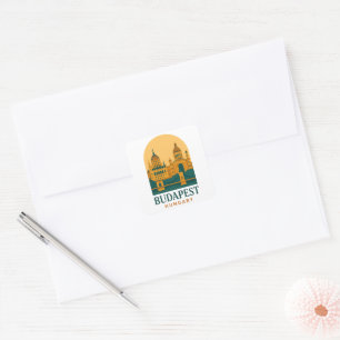 Autocollant de voyage vintage Budapest Hongrie – R