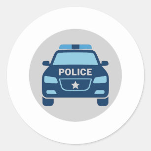 Autocollant de vue avant de voiture de police