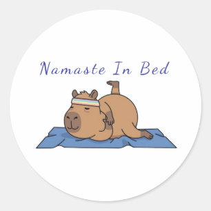Autocollant de yoga de capybara drôle – Namasté au