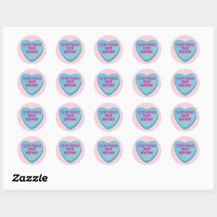 Autocollant d'échange de la Saint-Valentin Cœur de