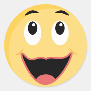 Autocollant d'école avec le visage Emoji