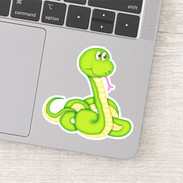 Autocollant découpé en forme de serpent de dessin  (Détail)