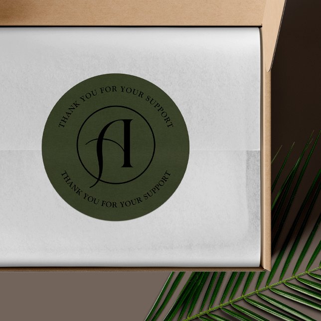 Autocollant d'emballage d'entreprise à logo rond m (Créateur téléchargé)