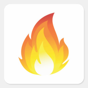 Autocollant d'Emoji de flamme