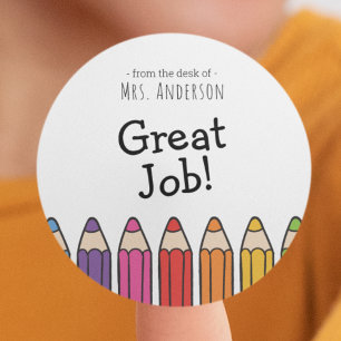 Autocollant d'encouragement Nom des enseignants