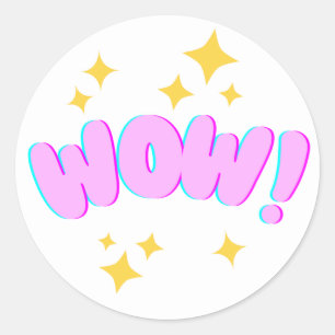 Autocollant d'encouragement « WOW ! »