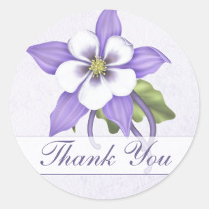 Autocollant d'enveloppe de Merci Columbine - Perso