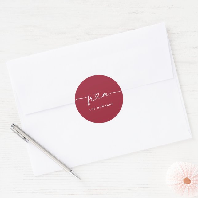 Autocollant d'enveloppe de vacances Darling Heart (Enveloppe)