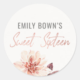 Autocollant d'enveloppes Floral Sweet 16