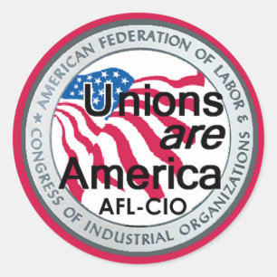 Autocollant des syndicats de Fête du travail